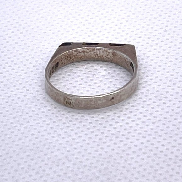 925 Sterling Silver Mexico Abalone Channel Inlay Iridescent Ring Size 6.25 VTG - Picture 12 of 15